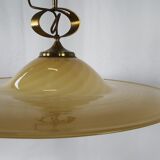 Lustre en verre de Murano et laiton avec double support