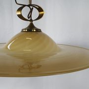 Lustre en verre de Murano et laiton avec double support