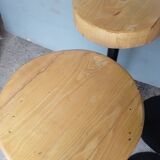 4 high bar stools wood and metal