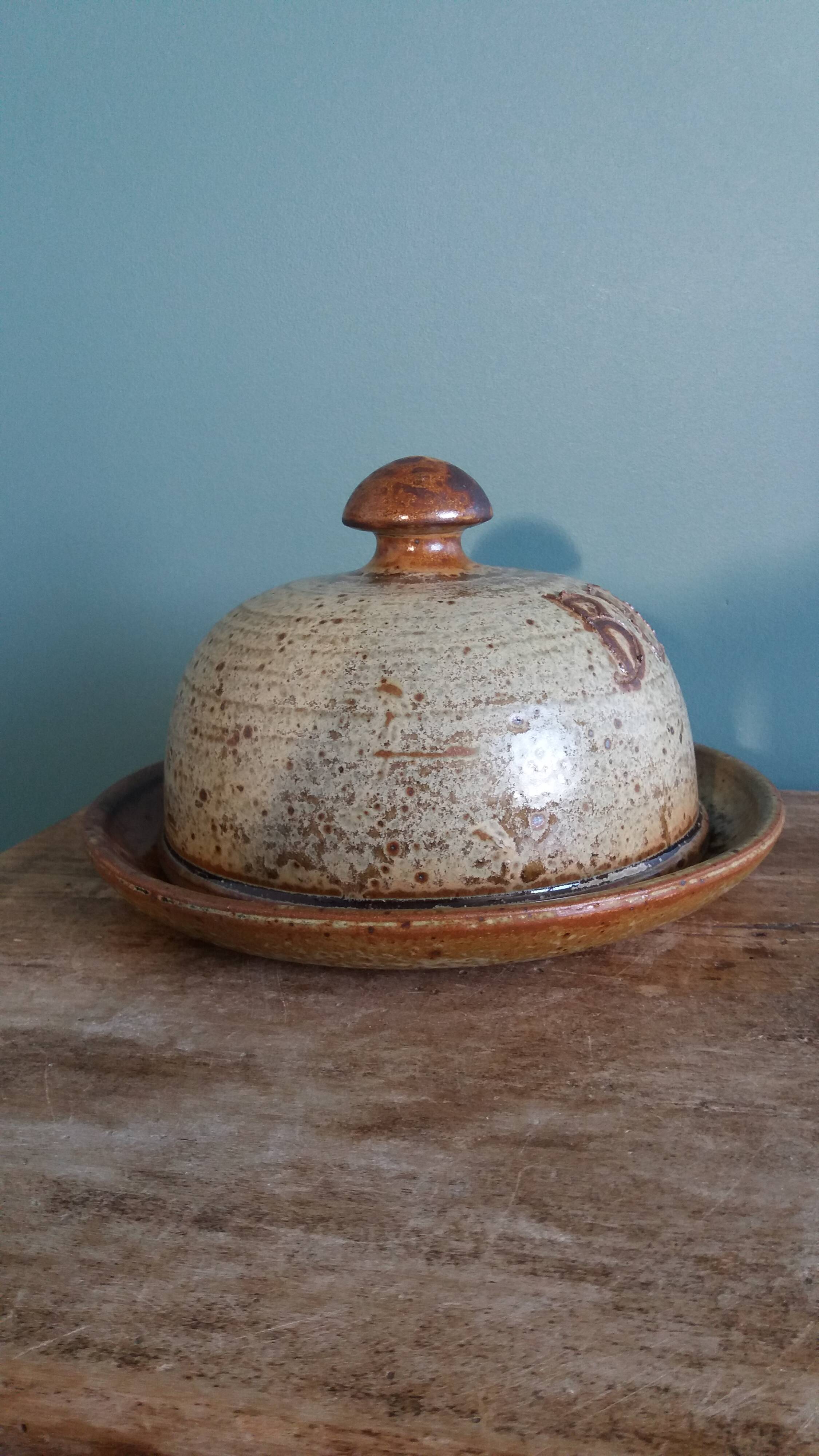 Jean-Pierre Prud’homme stoneware butter dish from Puisaye