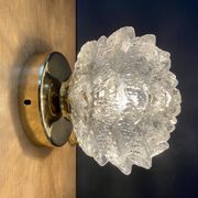Vintage glass globe wall lamp in the shape of a flower