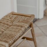 Rattan teak bench