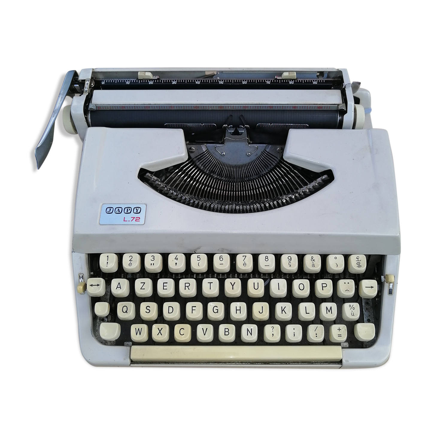 Portable writing machine japy year 1970 model l 72
