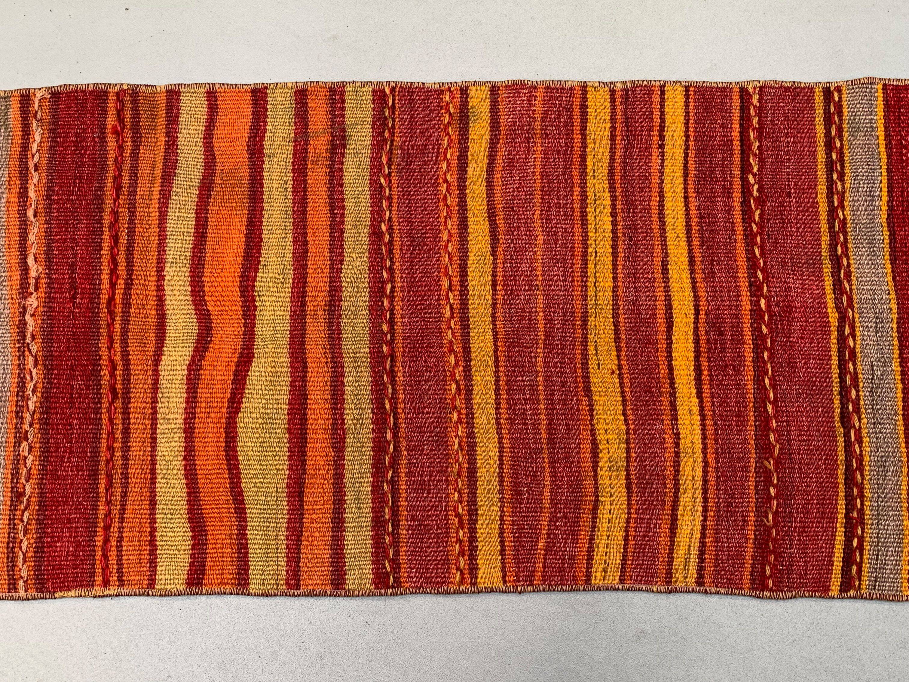 Old Turkish narrow Kilim Runner 405x49 cm shabby chic, vintage kelim