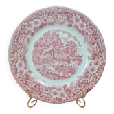 Vintage Italian plate country decor pink – Ceramica Quadrifoglio