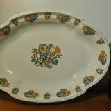 Plat bassin aiguière faïence Moustiers Sud France 18e siècle fleur solanée