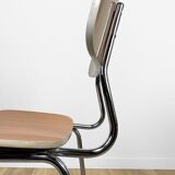 Formica chairs beige salmon pattern stripes