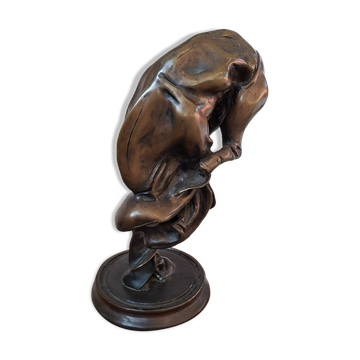 Sculpture en bronze : "Cheval en torsion" - Camillo Catelli