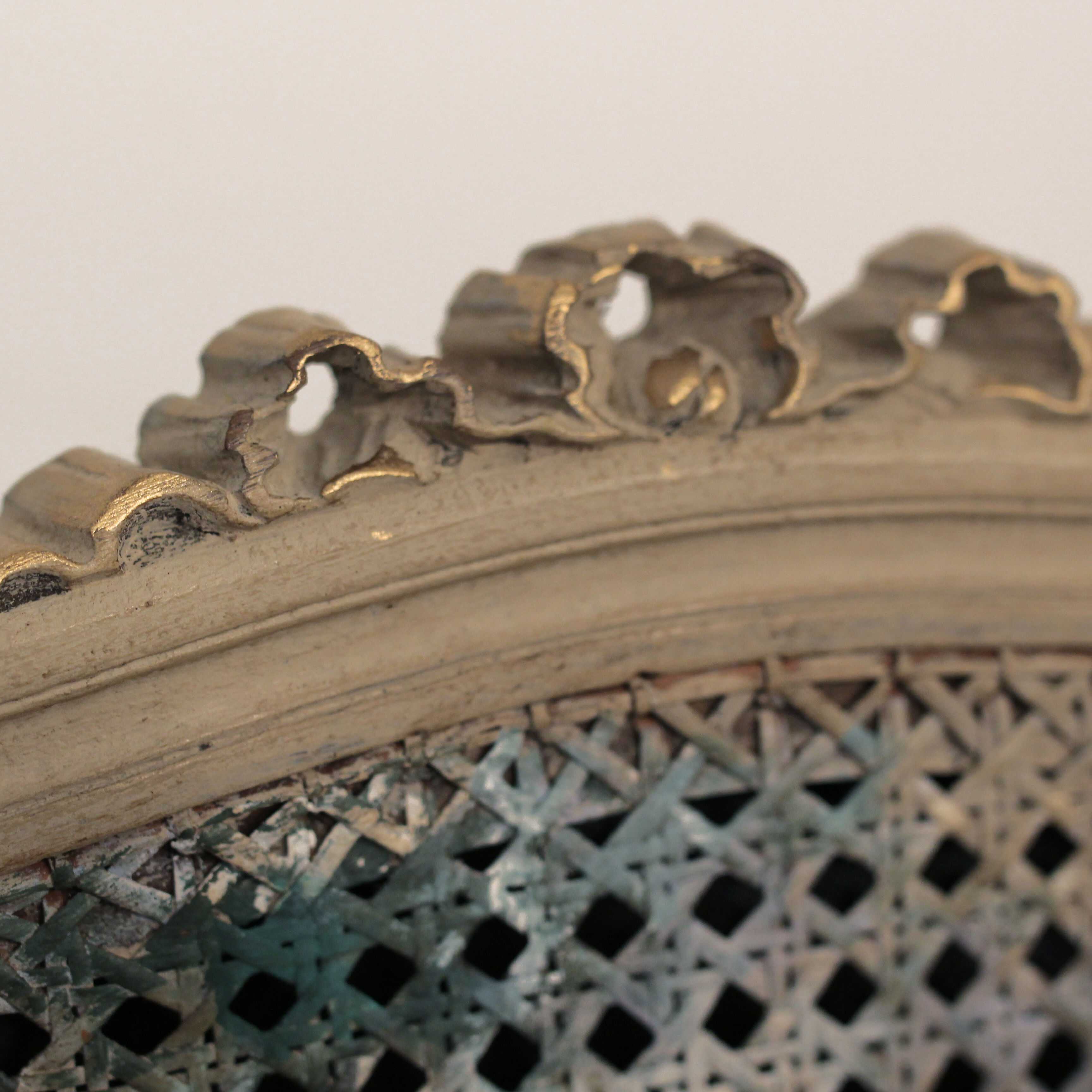 Pair of caned chairs