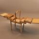 Old large wooden worker - Torck sewing box