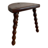 Tabouret tripode pieds boules