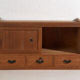 Old low cabinet with sliding doors – Taishō / Showa period (c. 1920-1970) #12