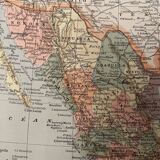 Lithograph engraving on Mexico from 1897