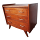 Commode chêne  pied compas, vintage reconstruction