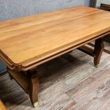Art Deco period dining table in blond mahogany circa 1950