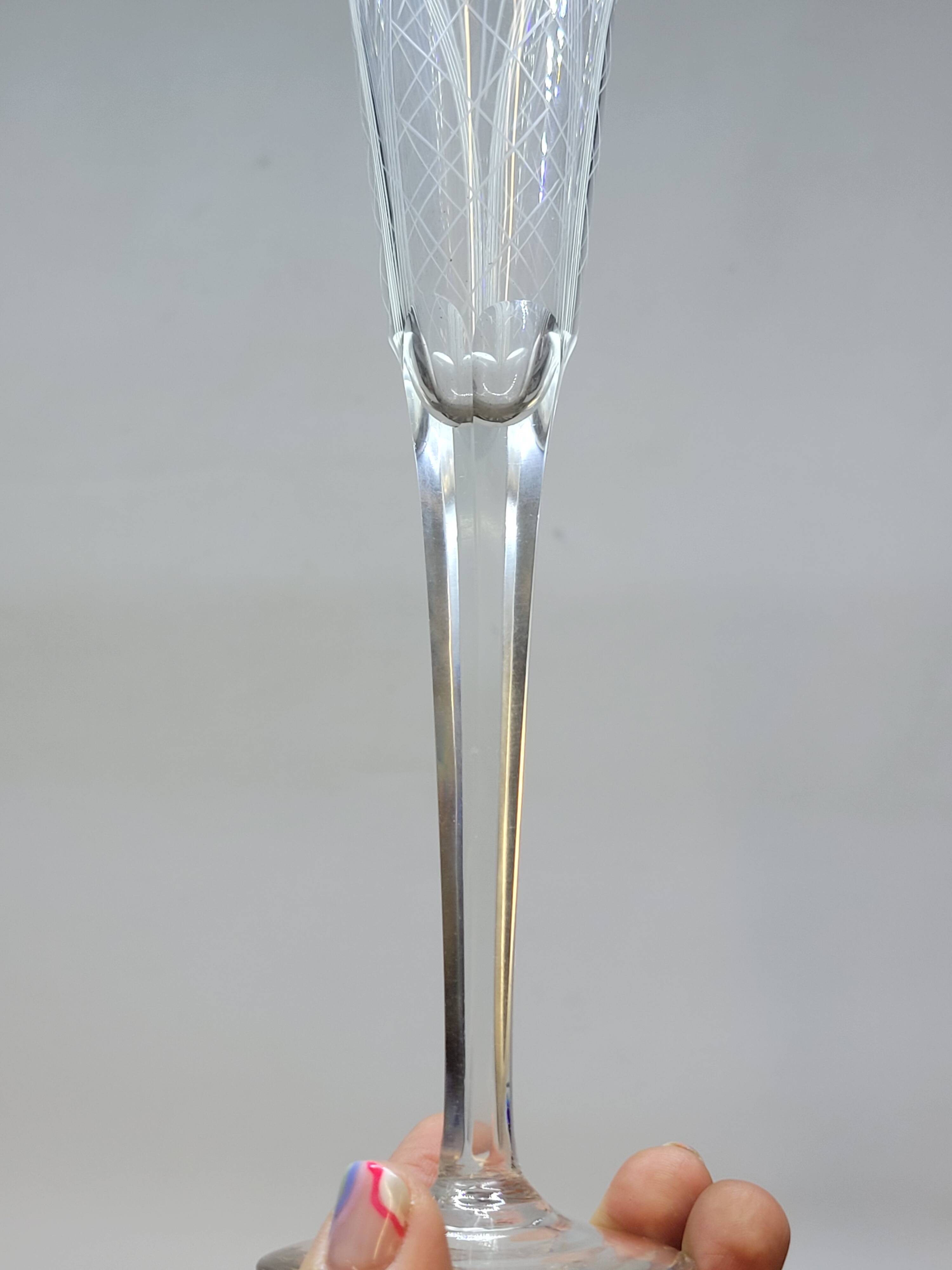 Antique Baccarat / St Louis Cut Crystal Champagne Flute