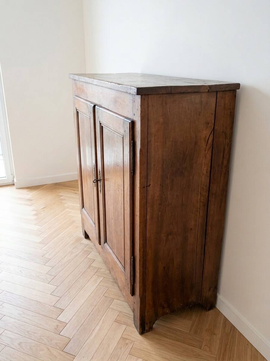 Antique storage furniture in solid walnut