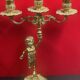 Very Beautiful Pair of Candlestick Candelabra circa 1950 in bronze/brass 30 cm