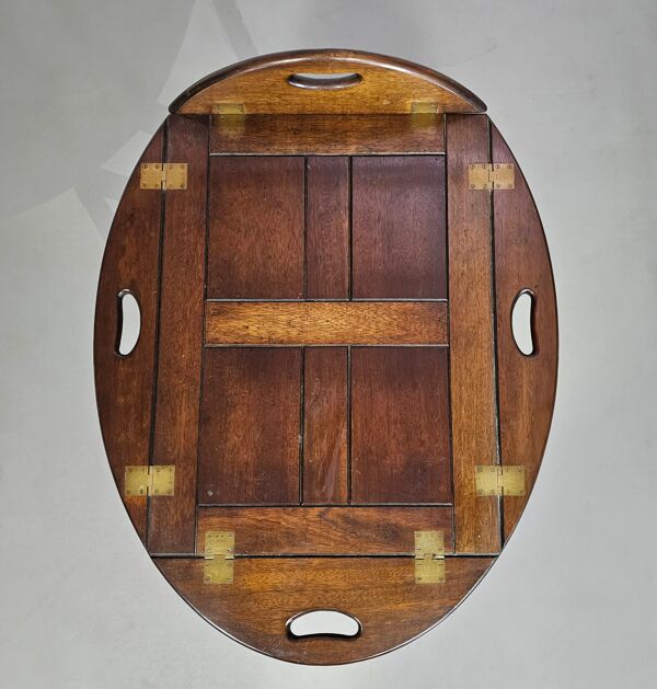 Plateau de service/plateau de majordome/table d'appoint pliable victorienne