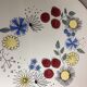 Grunstadt Keramik vintage 60s polychrome pie dish