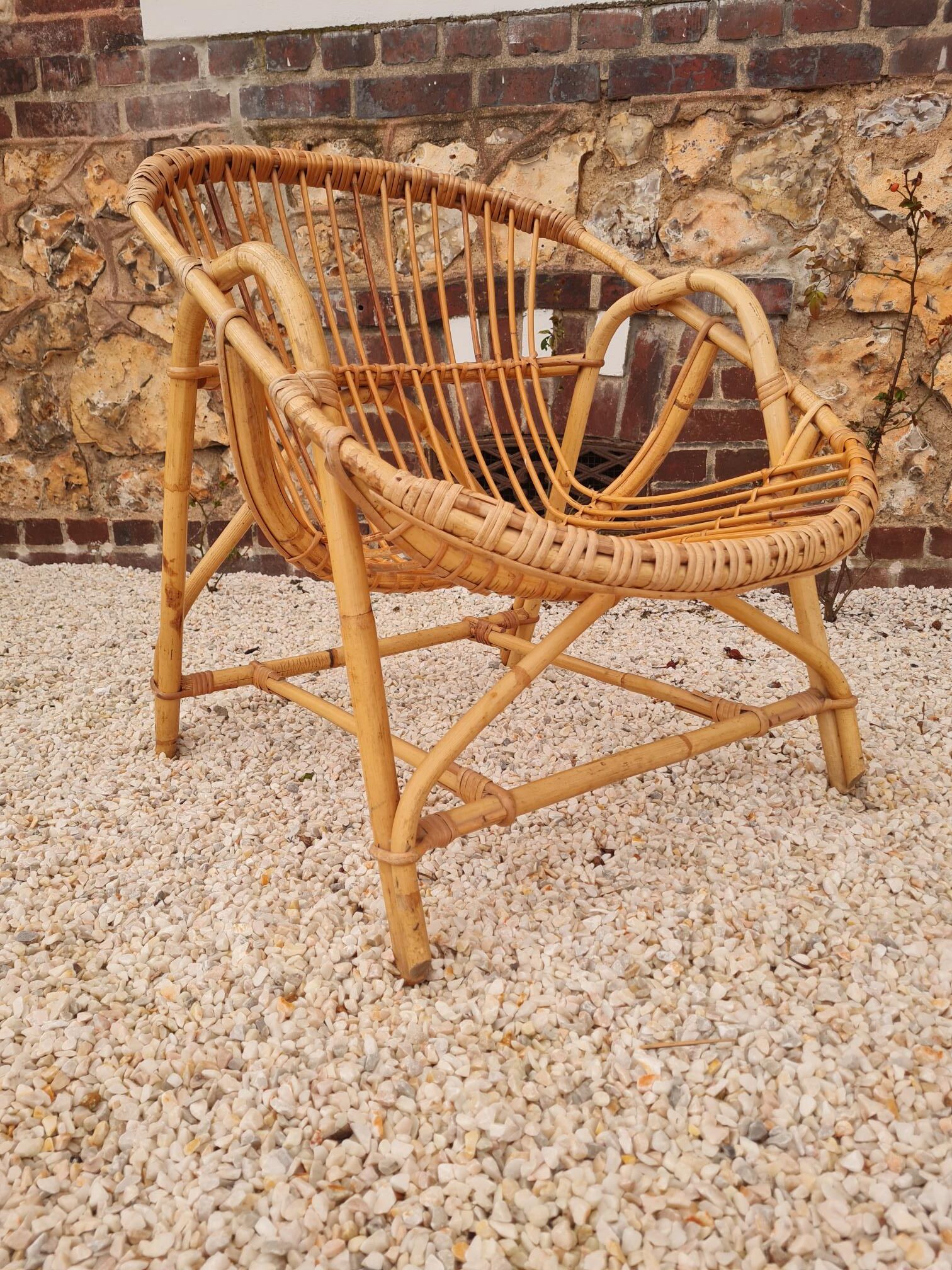 Rattan armchair 1960