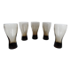 Set of 5 smoked glass soda glasses