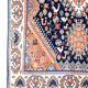 Petit médaillon de laine fine zone Tapis traditionnel bleu orangé Tribal Tapis- 52x125cm