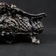 Antique black cast iron planter from the late 19th century Rocaille style