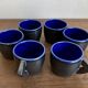 Set de 6 tasses en terre vernissée mid century pop 1960s