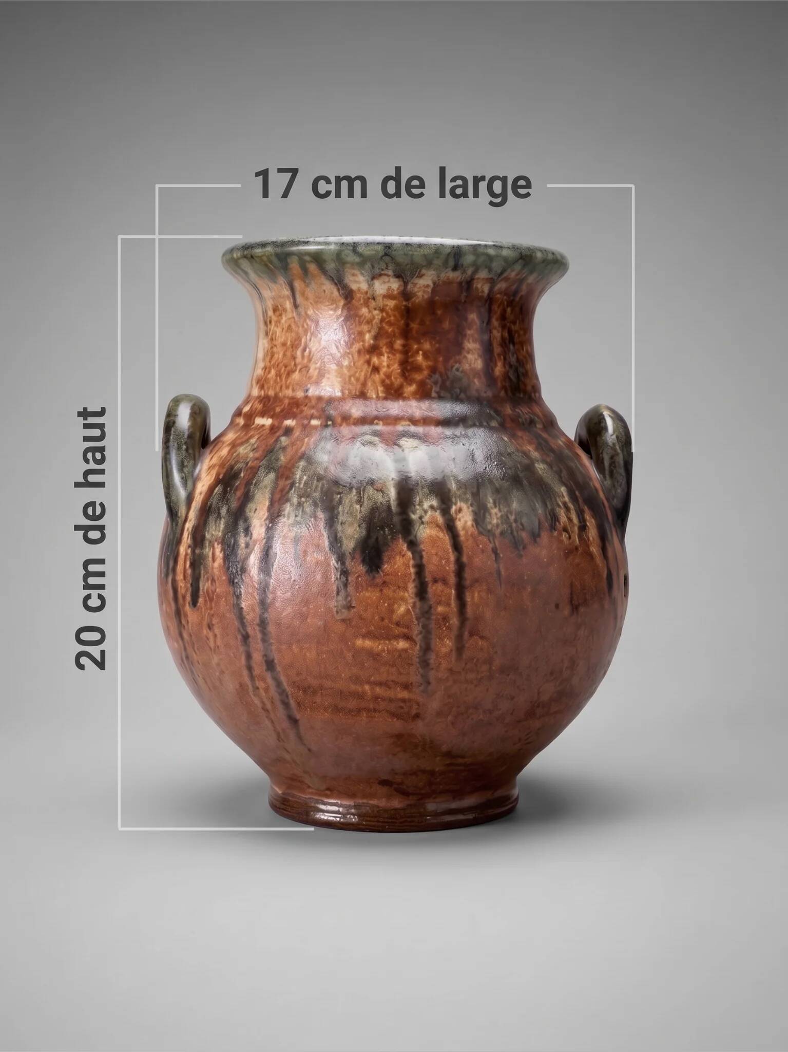 Vase Maurice Pitot en grès émaillé – Belgique – Années 60