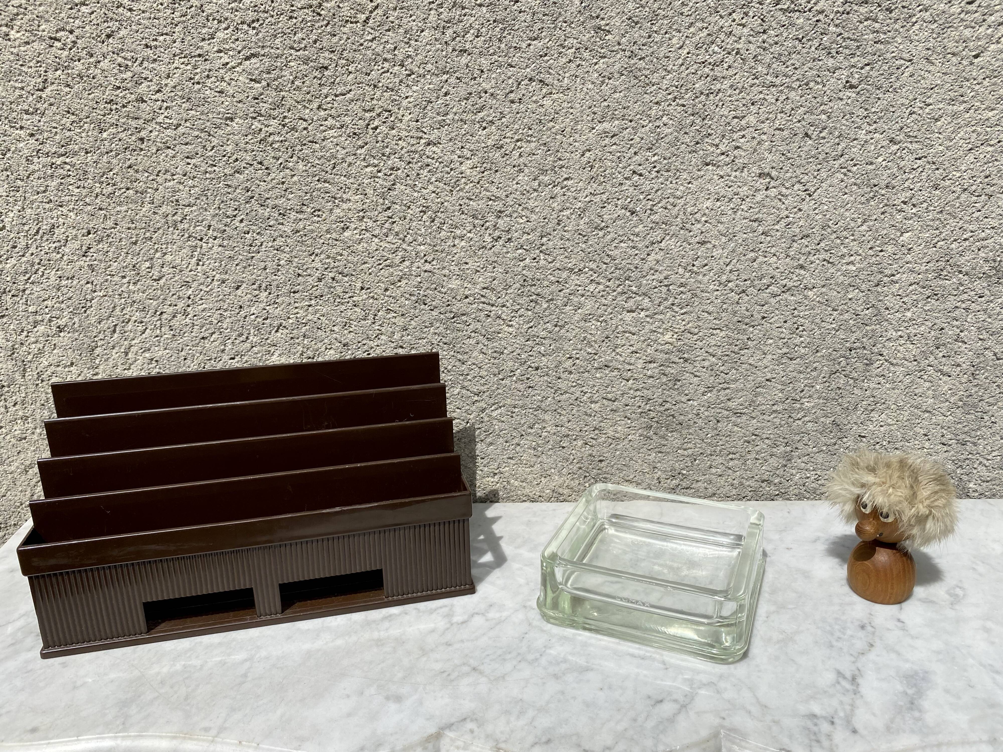 Empty pocket glass brick Lumax rare large model low vintage 60s