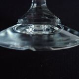 Flûtes à champagne en cristal de bohème, pied avec boule facetée