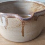 Glazed stoneware fondue pot
