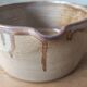 Glazed stoneware fondue pot