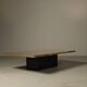 Christian Heckscher etched brass coffee table, Belgium 1970s