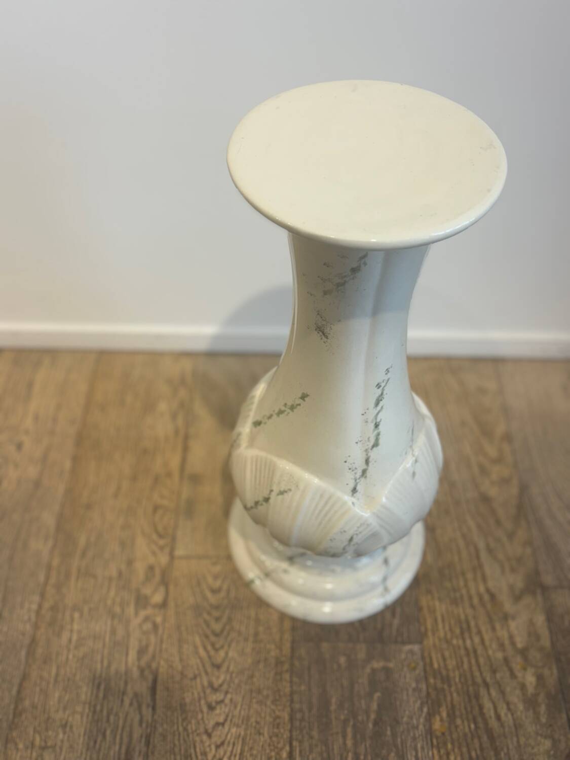 Vintage porcelain planter and column