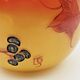 Orange glass paste vase from the 1930s signed DS