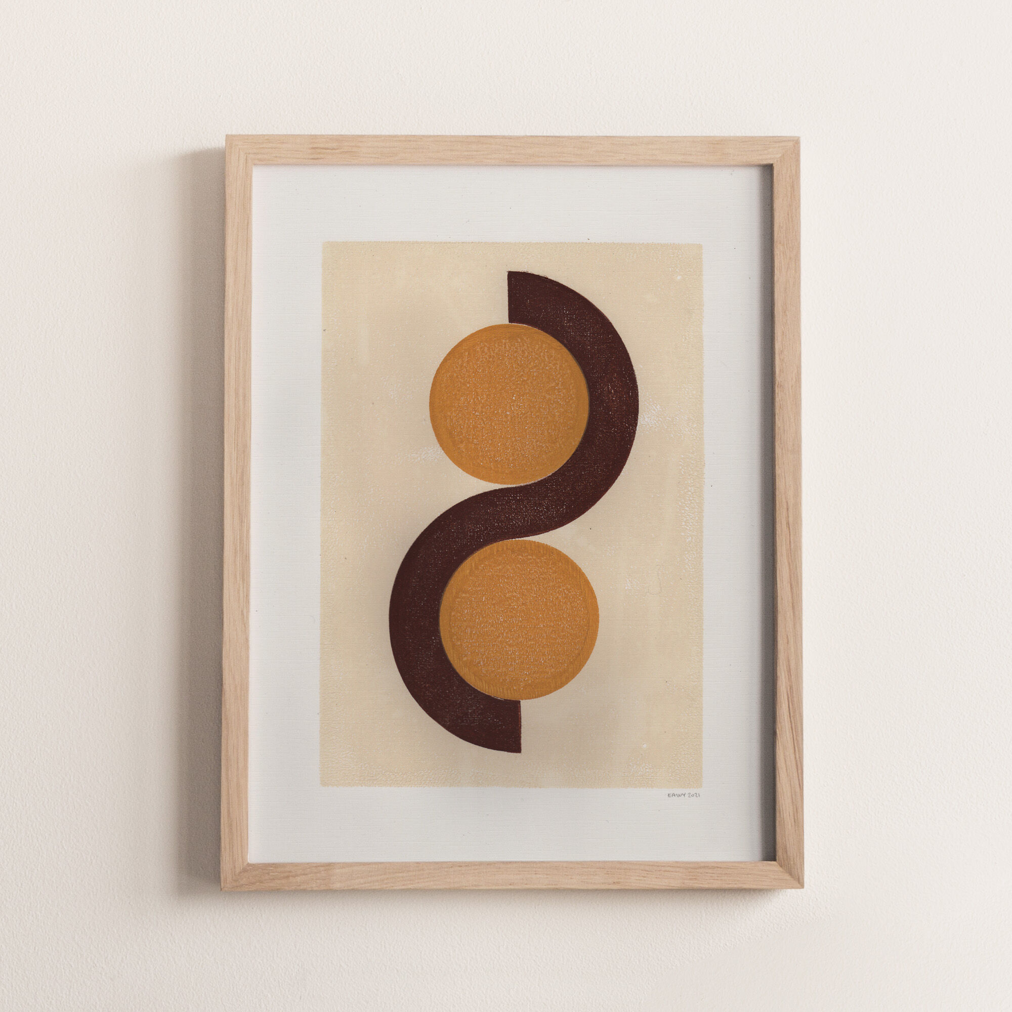 Painting on paper • monotype M366 • dated and signed Eawy •