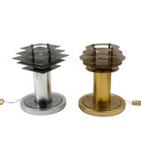 Space age set of 2 table lamps, Italy 1970s