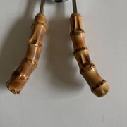 1960 dlg Adnet steel and bamboo ice tongs