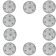 Set of 10 small dessert/appetiser plates Niderviller model "P"