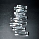 Set of 10 designer crystal knife rests, minimalist style