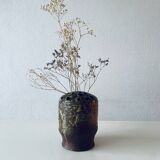 Large stoneware flower vase signed Bodin