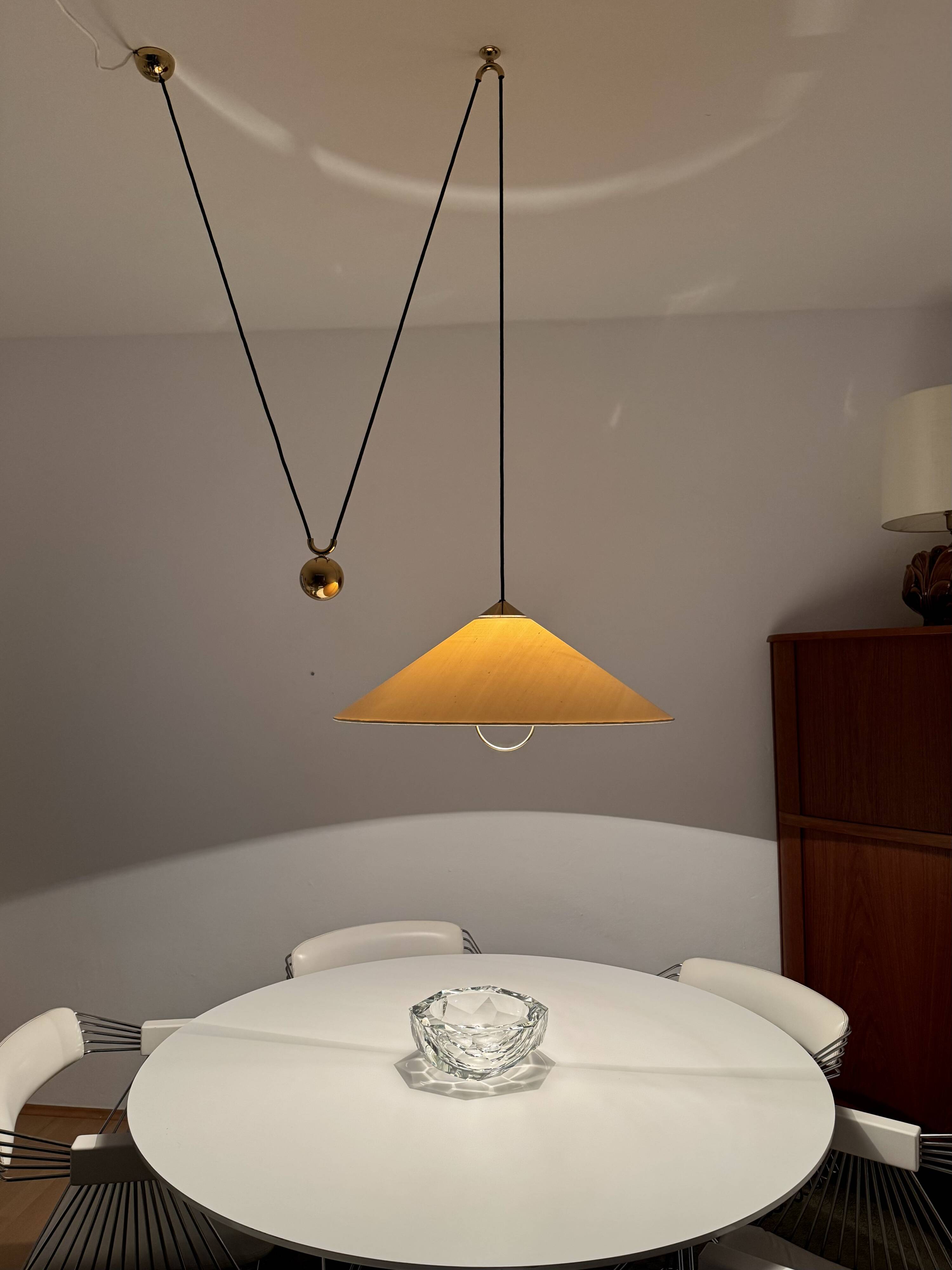 Large Adjustable Pendant Lamp with Counterweight by Florian Schulz