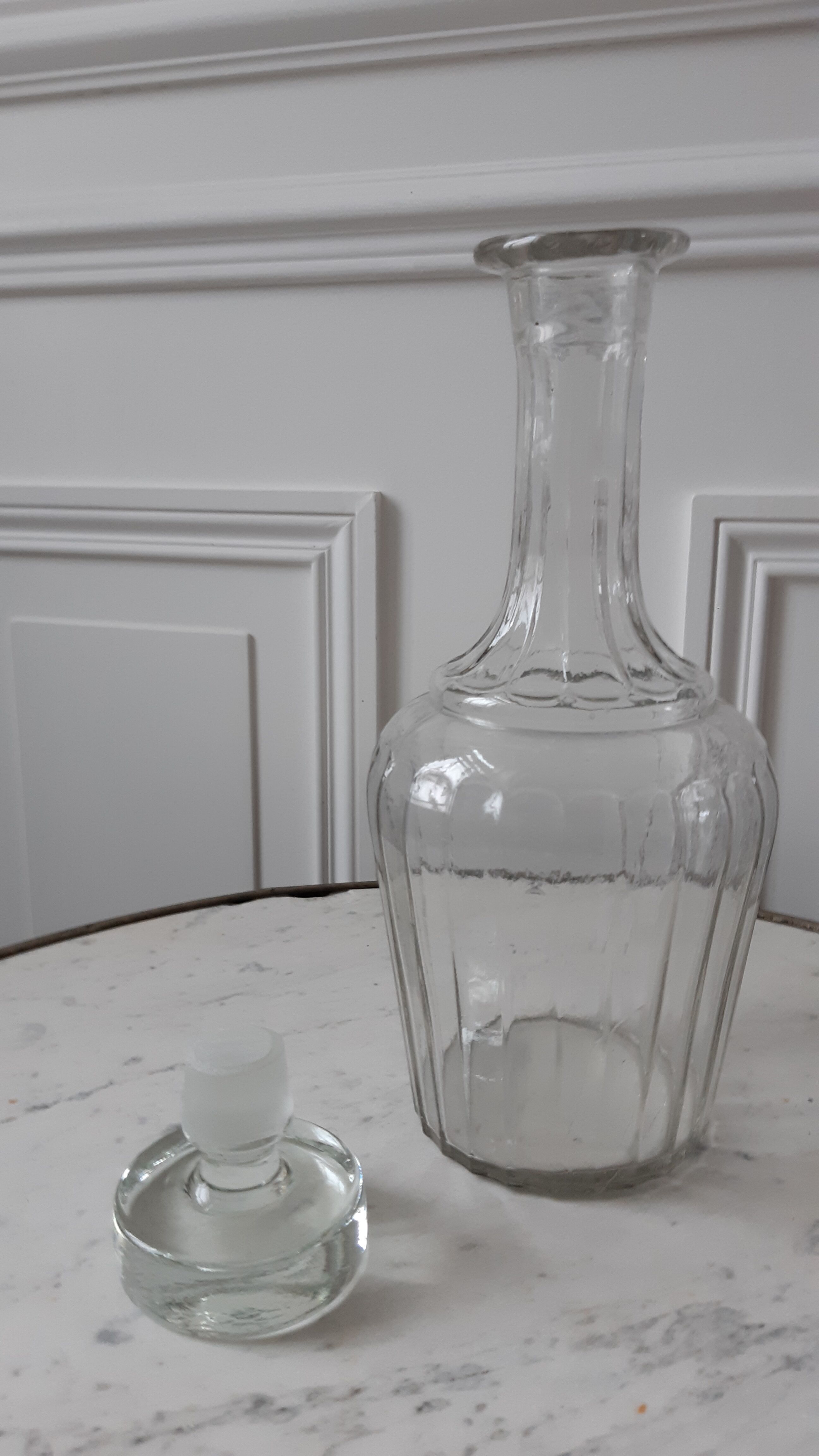 Late nineteenth century molded glass decanter