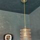 Pendant light 60s golden amber glass