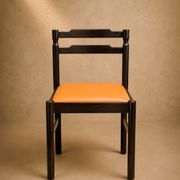 Set 4 chaises Mid century Hêtre / simili