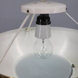 1950s Czechoslovak brass pendant with opaline glass diffuser