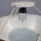 1950s Czechoslovak brass pendant with opaline glass diffuser