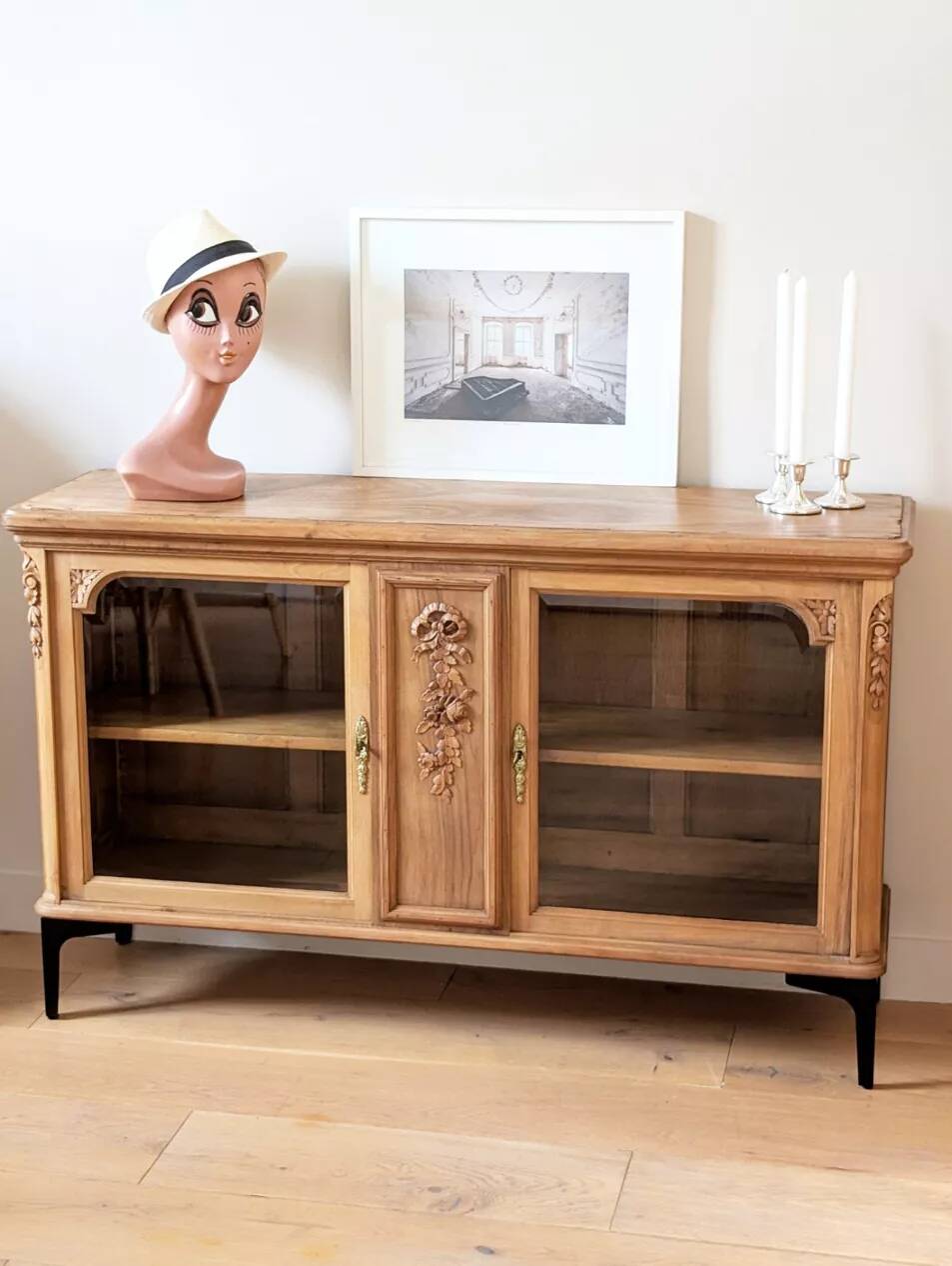 Antique solid wood sideboard, reimagined